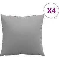 vidaXL Bankkussens 4 st 60x60 cm stof grijs