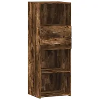 vidaXL Hoge kast 45x42,5x124 cm bewerkt hout gerookt eikenkleurig