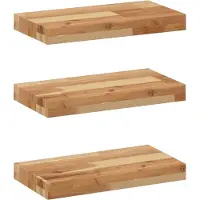 vidaXL Wandschappen 3 st zwevend olieafwerking 40x20x4 cm acaciahout