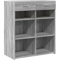 vidaXL Dressoir 80x42,5x93 cm bewerkt hout grijs sonoma eikenkleurig