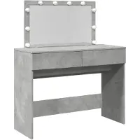 vidaXL Kaptafel met LED-verlichting 100x40x120 cm betongrijs