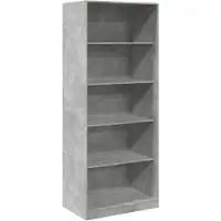 vidaXL Kledingkast 80x50x200 cm bewerkt hout betongrijs
