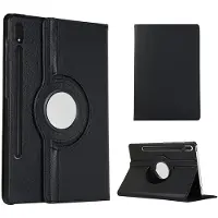 Just in Case Rotating Samsung Galaxy Tab S9 Plus / Tab S9 FE Plus Book Case Zwart