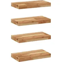 vidaXL Wandschappen 4 st zwevend olieafwerking 60x20x4 cm acaciahout