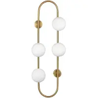 Toolight Wandlamp - 4 Lichtpunten - Goud/Wit - Elegant Design - 715 mm Hoog