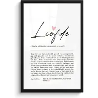 PosterMonkey - Poster - Woordenboek - Liefde - Cadeau voor man - Cadeau voor vrouw - Wanddecoratie - Woonkamer - Kantoor - 40x60 cm