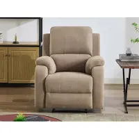 Vente-unique Relax-fauteuil in taupe microvezel BRODY