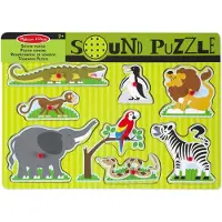 Melissa & Doug Zoo Animals Puzzle 8 Pieces Geel Kinderen
