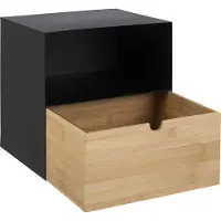 Fonq basic Box Nachtkastje B 30 cm - Zwart/Bruin