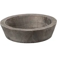 Clayre & Eef Decoratie Schaal Ø15x4cm Bruin bruin Hout Decoratieve