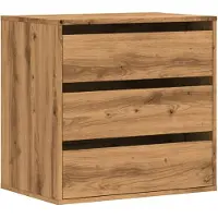vidaXL Ladekast 60x41x58 cm bewerkt hout artisanaal eikenkleurig