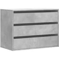 vidaXL Ladekast 80x41x58 cm bewerkt hout betongrijs