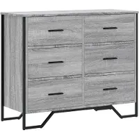 vidaXL Ladekast 91x35,5x74,5 cm bewerkt hout grijs sonoma eikenkleurig
