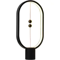 Allocacoc Designnest Balance Lamp – Tafellamp - Bureaulamp - Ovaal – Bureaulamp & Nachtlamp – Groot – Zwart