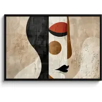 PosterMonkey Poster in lijst - Fotolijst 120x80 cm - Posters - Gezicht - Abstract - Kunst - Vormen - Posterlijst zwart - Decoratie - Wanddecoratie woonkamer - Muurdecoratie slaapkamer