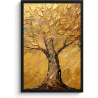 PosterMonkey Poster in lijst - Fotolijst 40x60 cm - Posters - Goud - Boom - Abstract - Modern - Posterlijst zwart - Decoratie - Wanddecoratie woonkamer - Muurdecoratie slaapkamer