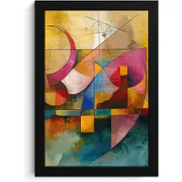 PosterMonkey Poster in lijst - Fotolijst 20x30 cm - Posters - Kunst - Abstract - Aesthetic - Kleurrijk - Art - Posterlijst zwart - Decoratie - Wanddecoratie woonkamer - Muurdecoratie slaapkamer