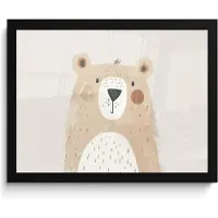 PosterMonkey Poster in lijst - Fotolijst 40x30 cm - Posters - Beer - Dier - Wilde dieren - Posterlijst zwart - Kamer decoratie - Wanddecoratie kinderkamer - Muurdecoratie babykamer