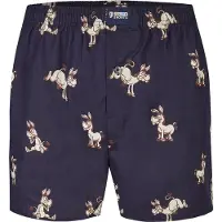Happy Shorts X heren wijde boxershort met binnenbroek ezel print