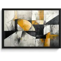 PosterMonkey Poster in lijst - Fotolijst 60x40 cm - Posters - Abstract - Kunst - Geometrisch - Aesthetic - Posterlijst zwart - Decoratie - Wanddecoratie woonkamer - Muurdecoratie slaapkamer