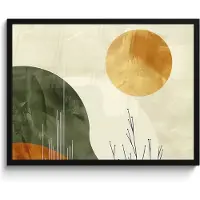 PosterMonkey Poster in lijst - Fotolijst 80x60 cm - Posters - Abstract - Landschap - Zon - Kunst - Posterlijst zwart - Decoratie - Wanddecoratie woonkamer - Muurdecoratie slaapkamer