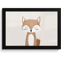 PosterMonkey Poster in lijst - Fotolijst 30x20 cm - Posters - Vos - Dier - Bosdieren - Posterlijst zwart - Kamer decoratie - Wanddecoratie kinderkamer - Muurdecoratie babykamer