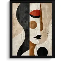 PosterMonkey Poster in lijst - Fotolijst 30x40 cm - Posters - Gezicht - Abstract - Kunst - Vormen - Posterlijst zwart - Decoratie - Wanddecoratie woonkamer - Muurdecoratie slaapkamer