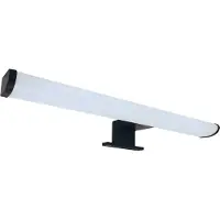 Strühm DORIAN LED Spiegelverlichting - Badkamer Lamp - Schilderijverlichting - Rechthoek 8W - 890 Lumen - 4000K Daglicht wit - Zwart - Kunststof - 400 mm - IP44