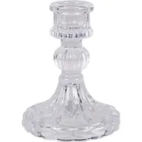 Clayre & Eef Kandelaar Ø 8x11 cm Transparant Glas