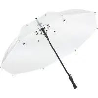 FARE Pure 2333 transparante doorzichtige XL paraplu wit 120 centimeter doorschijnend windproof windvast stormvast stormparaplu