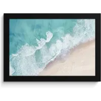 PosterMonkey Poster in lijst - Fotolijst 30x20 cm - Posters - Strand - Zee - Natuur - Zomer - Posterlijst zwart - Wanddecoratie badkamer - Muurdecoratie WC - Decoratieve accessoires - Toilet muur decoratie