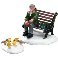 Lemax Kerstfiguur Feeding pigeons
