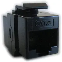 Roline UTP CAT6 Gigabit Keystone module RJ45 - RJ45 / zwart