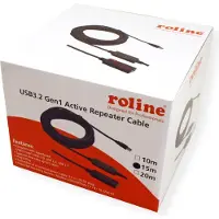 Roline USB 3.2 Gen 1 Actieve Repeater kabel, zwart, 15 m