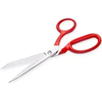Mundial Professionele Stofschaar 18 cm - RVS - Rood Gelakt met Microvertanding - 270-7SR - 7 Inch