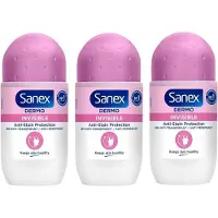 Sanex - Deodorant - Roller - pH Balance Dermo - Invisible - 50ml x 3