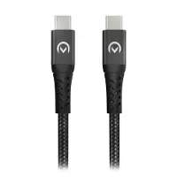 Mobilizera Strong Nylon Cable USB-C to USB-C 2m. 100W Black