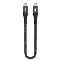 Mobilize Strong Nylon Cable USB-C to USB-C 20cm. 100W Black