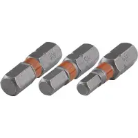 Wolfcraft Binnenzeskant Bitset 25 Mm 3-delig 4- 5- 6