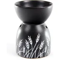 Puckator Zwart Gras Design Keramiek Olie- en Wax Geurbrander