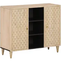 vidaXL Bijzetkast 90x33x75 cm massief mangohout