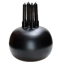 Vase the World Kandelaar Valdes | Zwart - Black | Ø25 x H24 cm