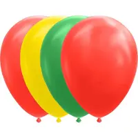We Fiesta 10 Ballonnen 12" Rood / Geel / Groen - Versiering Feestdecoratie Decoratie Verjaardag Jubileum Thema Feest Ballon