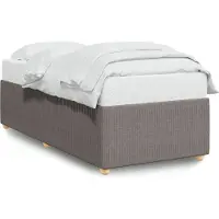 vidaXL Bedframe zonder matras 80x200 cm stof taupe
