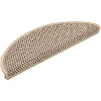 vidaXL Trapmatten zelfklevend 15 st sisal-look 56x17x3 cm donkerbeige