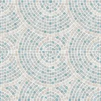 Dutch Wallcoverings - Artifice- mozaïek tegel grijs/petrol - M763-01