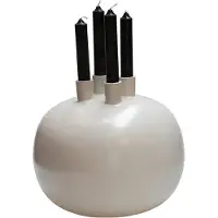 Vase the World Kandelaar Valdes | Beige - Ivory | Ø25 x H24 cm