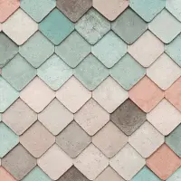Dutch Wallcoverings M760.04 Vliesbehang Artifice Tegels Mint/grijs/roze - 53cm x 10m