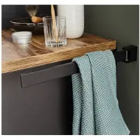 TLF Interieurs Handdoekenhouder Montana | Zwart - Black | eenarmig | Draaibaar | Zwenkbaar | B: 30 H: 46 D: 420 (mm)