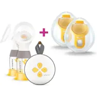 Medela Swing Maxi Borstkolf Set + 2 Stuks Hands-free Opvangcups | Dubbele Elektrische Borstkolf met 24 mm & 21 mm Borstschilden